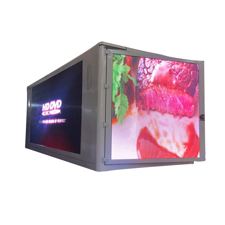 ColorLight LEIDENE Aanplakbordvrachtwagen 3840*1728mm paste 18ft het Lichaam van de Vrachtwagendoos aan