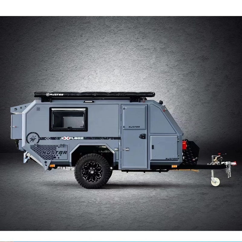 Fabriek directe verkoop Kleine 1500 kg vouwbare off-road aanhangwagens 1000 mm zware geleidingsrail met tent
