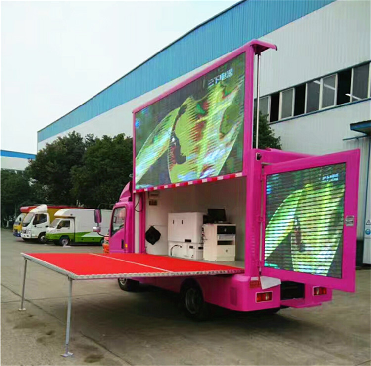 120HP LEIDENE Mobiele Reclamevrachtwagen P8 4x2 Digitaal met Stadium