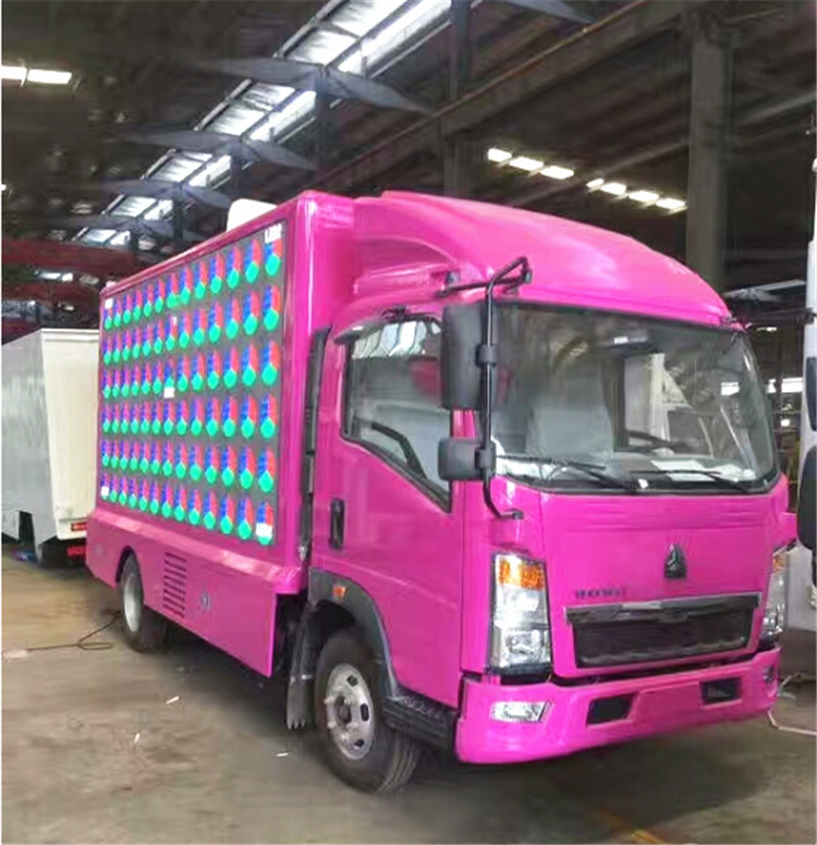 120HP LEIDENE Mobiele Reclamevrachtwagen P8 4x2 Digitaal met Stadium