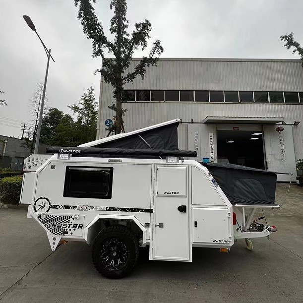 50L het Kamperen van ijskastoff road Aanhangwagen Openlucht, Aanhangwagen van de Keuken de Lichtgewichtreis