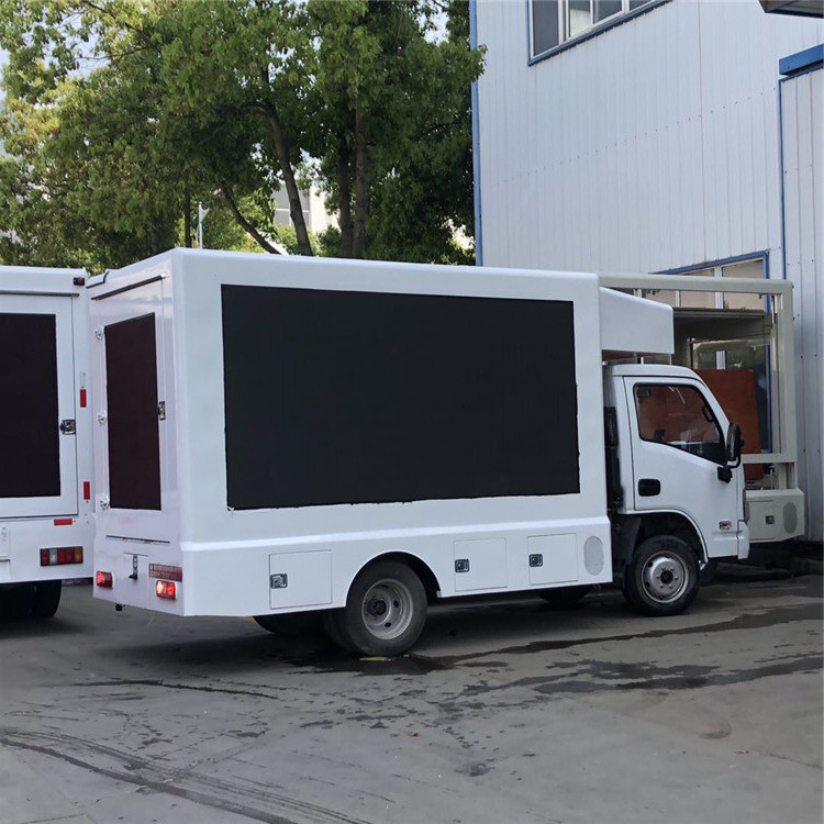 95km/h LEIDENE het Schermvrachtwagen 220V, Hoge Helderheid 3-zij Digitale Mobiele Reclamebestelwagen