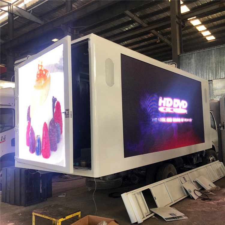 18ft P6 van de LEIDENE Volledige Kleur 3 Doosvrachtwagen Kanten Digitale Mobiele Aanplakbord Reclame