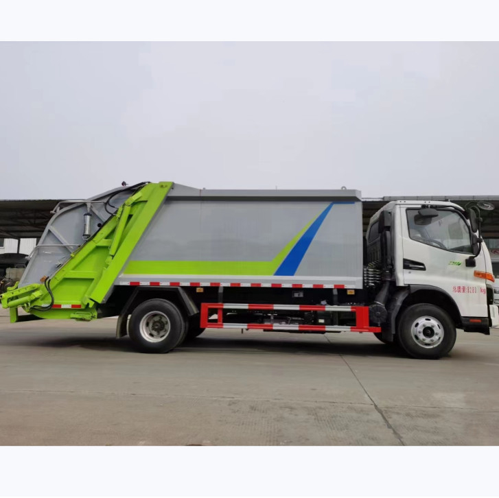 China Brand Dongfeng Kleine Compactor vuilniswagen met 6,50-16 banden en reserve
