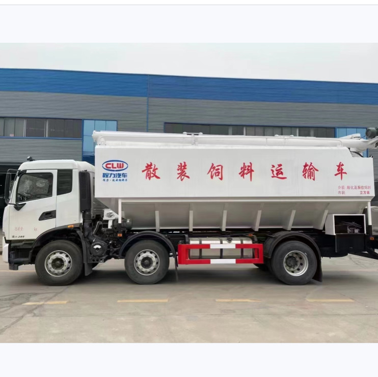 Maximale snelheid 90 Km/h Semi-trailer Bulk Feed Truck Efficiëntie 7700*2500*3550mm