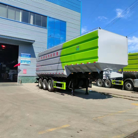 High Performance Grain Animal Feed Semi Truck Trailer 4 Assen Max. Rijsnelheid 90 km/h