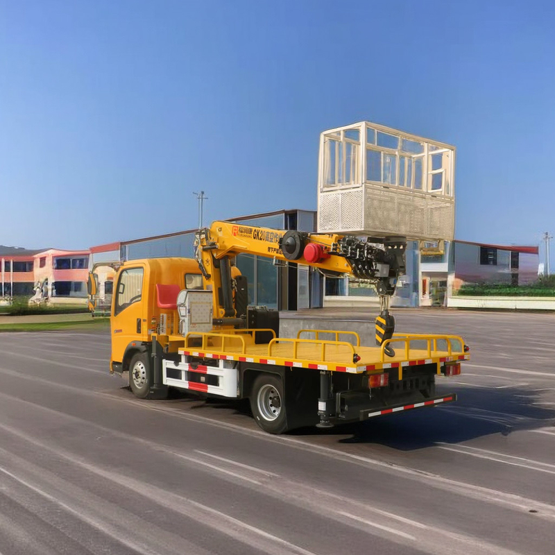 4955kg Gewicht 4x2 Drive Aerial Work Platform Truck Met 21M Telescopic Boom
