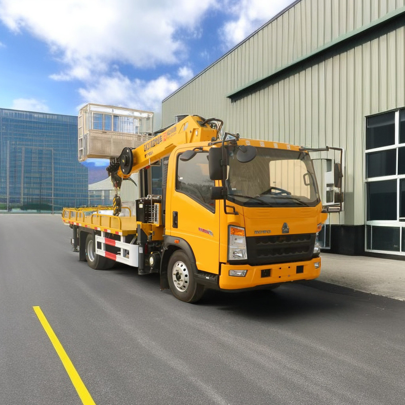 Howo Chassis 4x2 Drive 21M Truck gemonteerd luchtwerkplatform 95km/h 200kg Belasting