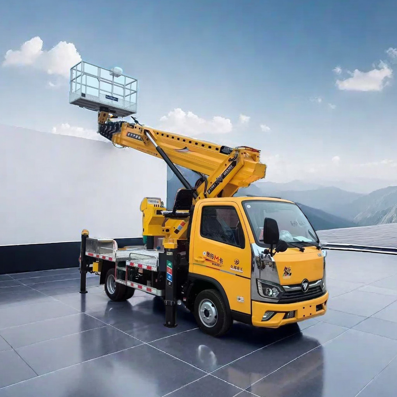 China Foton 4*2 Aerial Work Truck 24 Meter Folding Arm 115HP Op maat