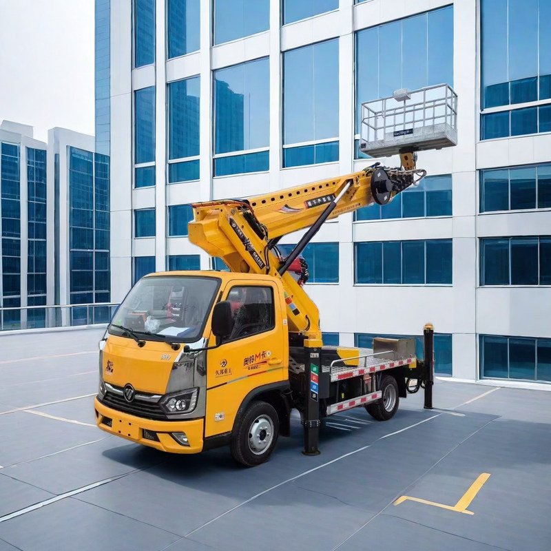 Wielbasis 3360 mm Foton Truck gemonteerd luchtplatform 95km/h Overhead Working Truck