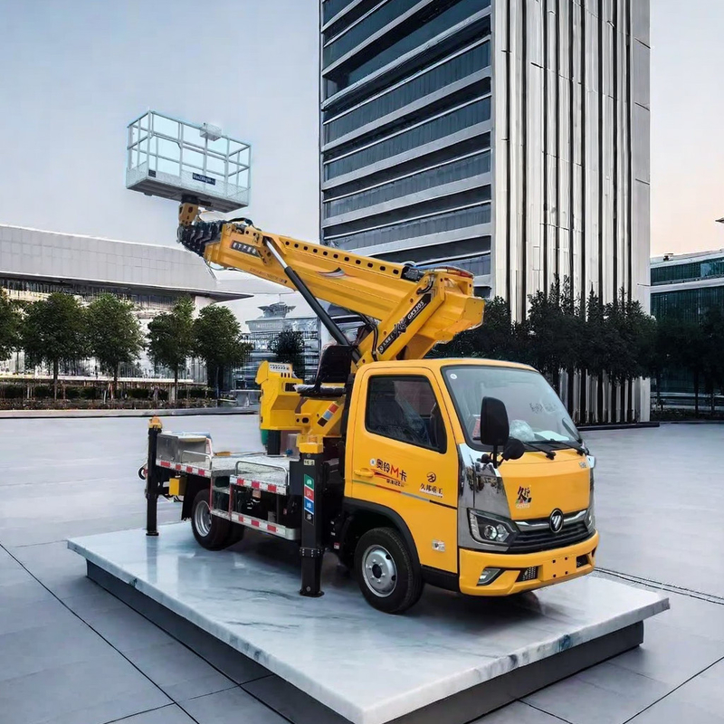 5850x2000x2750mm Truck gemonteerd luchtwerkplatform 95km/h luchtwerkplatform