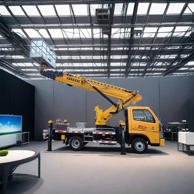 5850x2000x2750mm Truck gemonteerd luchtwerkplatform 95km/h luchtwerkplatform