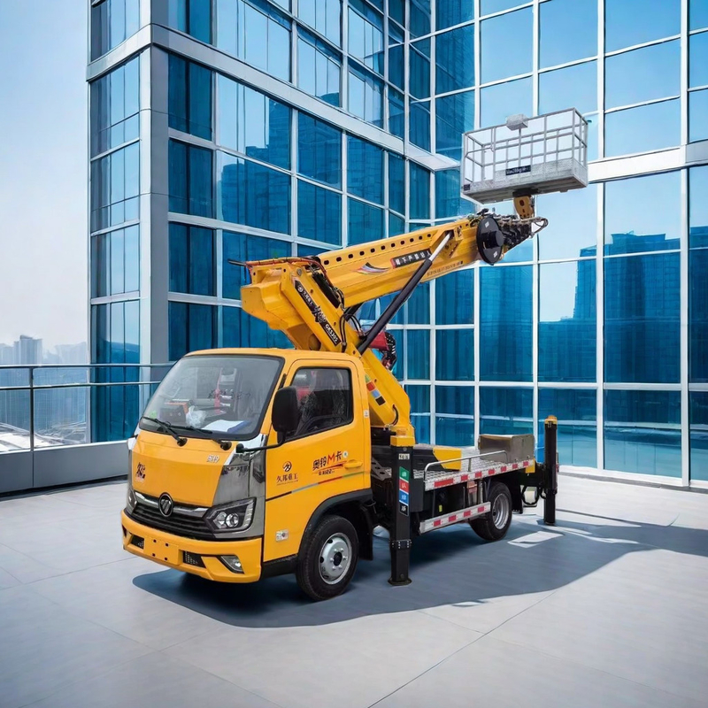5850x2000x2750mm Truck gemonteerd luchtwerkplatform 95km/h luchtwerkplatform