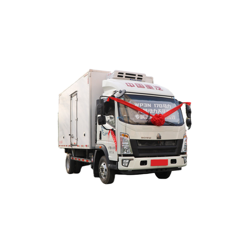 Sinotruk Howo Kleine koelkast Truck 95km/h 130hp 5 ton Mini koeltruck