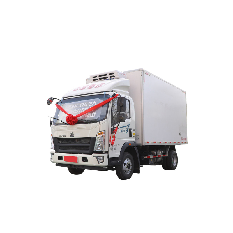 Sinotruk Howo Kleine koelkast Truck 95km/h 130hp 5 ton Mini koeltruck