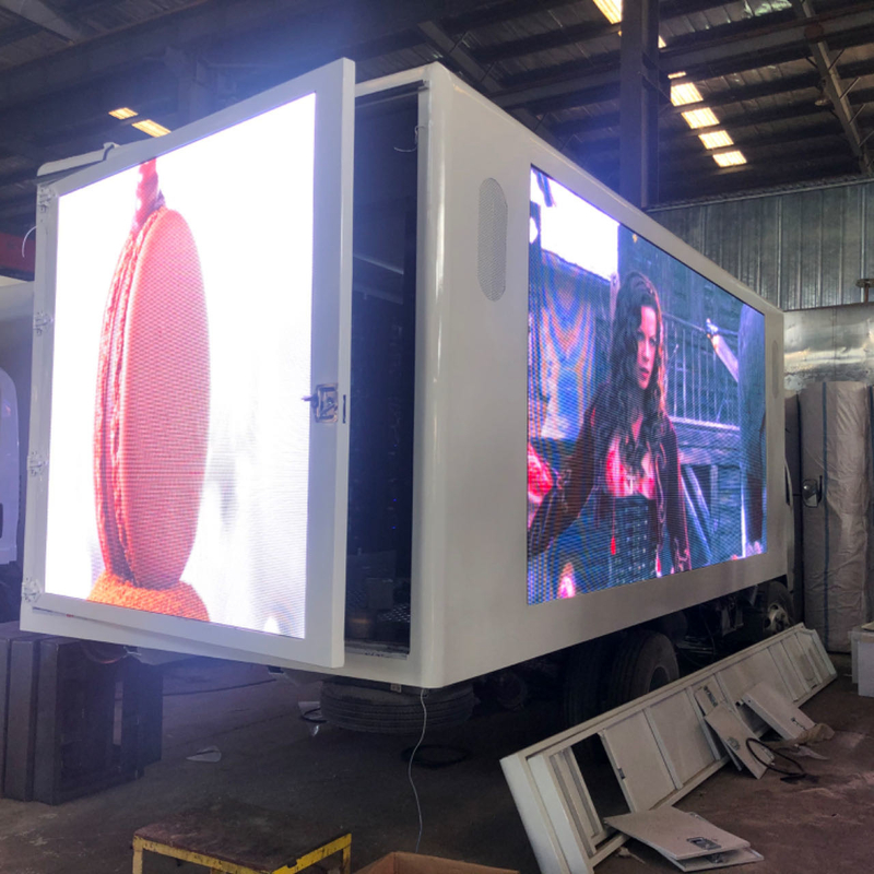 Op maat gemaakte Isuzu Mobile Big Screen Truck P3 P4 P5 Digitaal Voor Truck Gemonteerd Met Gewicht 2500KG