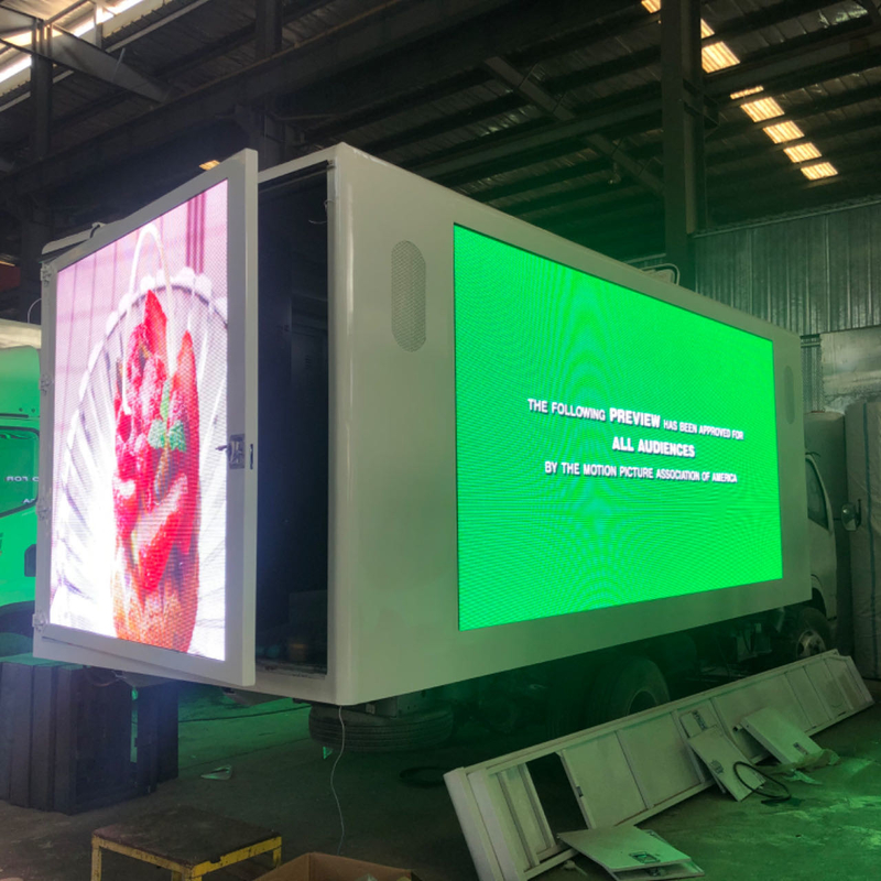 Op maat gemaakte Isuzu Mobile Big Screen Truck P3 P4 P5 Digitaal Voor Truck Gemonteerd Met Gewicht 2500KG