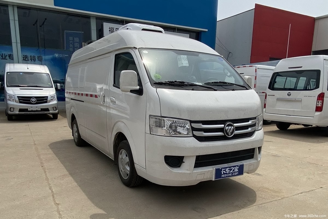 De Koude Zaal van Mini Refrigerated Truck Aluminum Alloy van de benzinemotor Handbestelwagen 4 Wielen 1 Ton