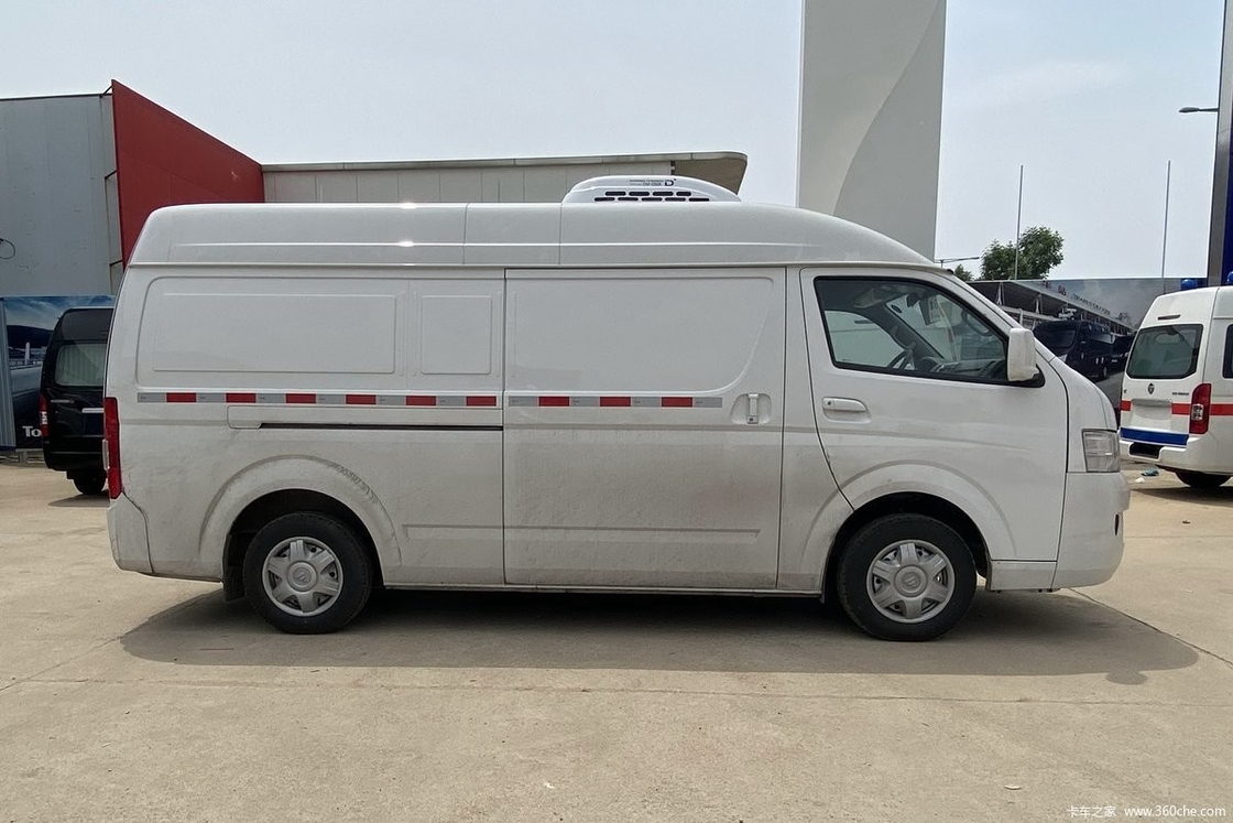 De Koude Zaal van Mini Refrigerated Truck Aluminum Alloy van de benzinemotor Handbestelwagen 4 Wielen 1 Ton