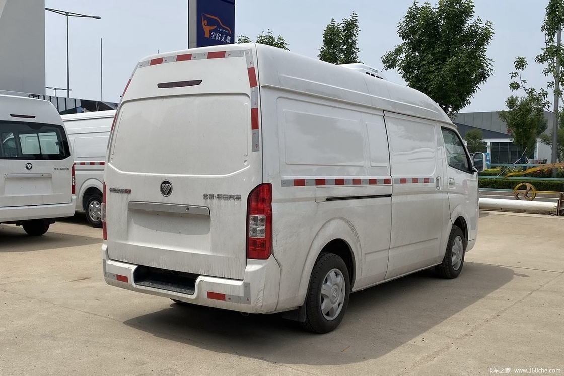 De Koude Zaal van Mini Refrigerated Truck Aluminum Alloy van de benzinemotor Handbestelwagen 4 Wielen 1 Ton