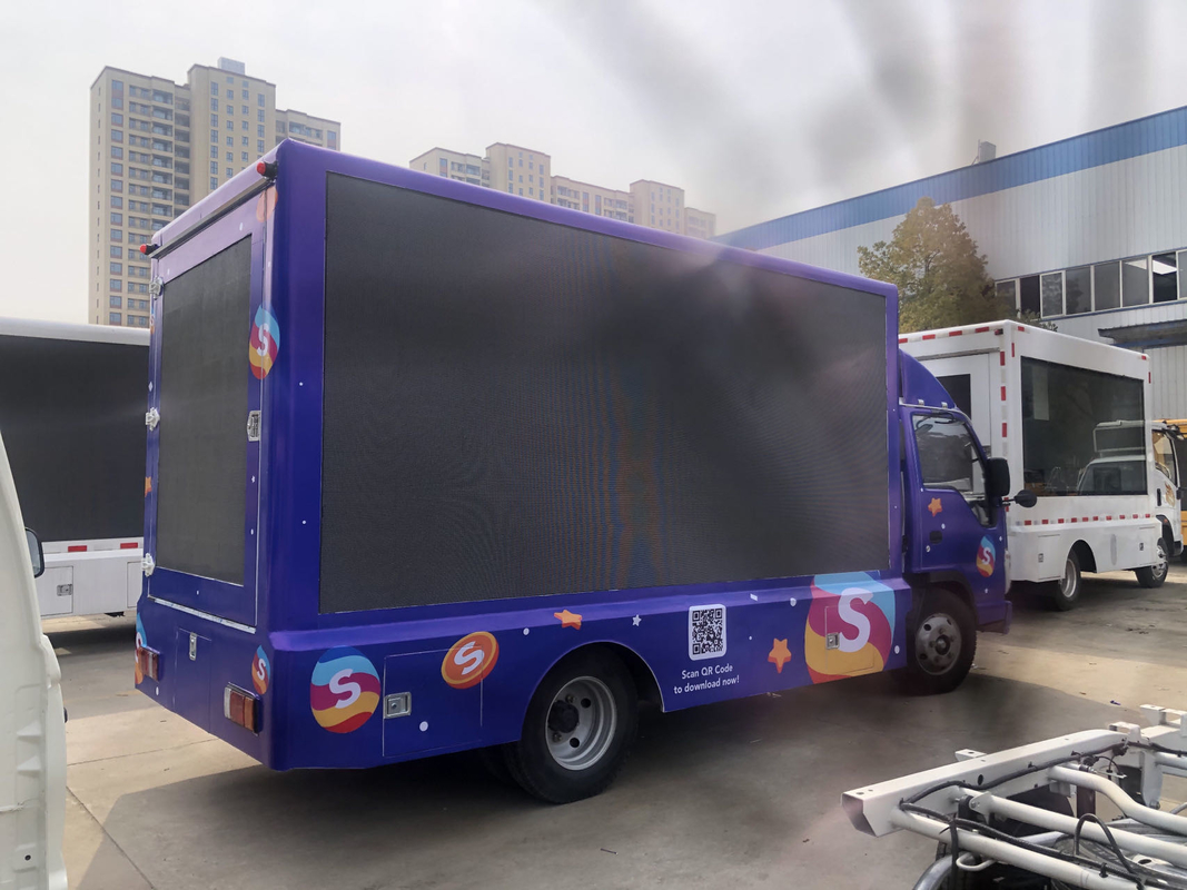 P4 5 6 Isuzu Mobile LED Display Truck 4X2 95 km/h Mobiele mini truck