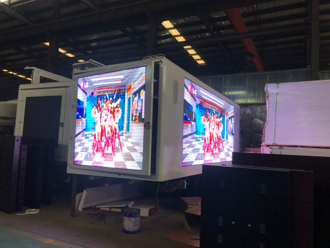 Op maat gemaakte P4 digitale LED-schermbox voor op vrachtwagens gemonteerde pixelpitch 6 mm