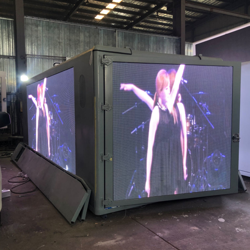Op maat gemaakte P4 digitale LED-schermbox voor op vrachtwagens gemonteerde pixelpitch 6 mm