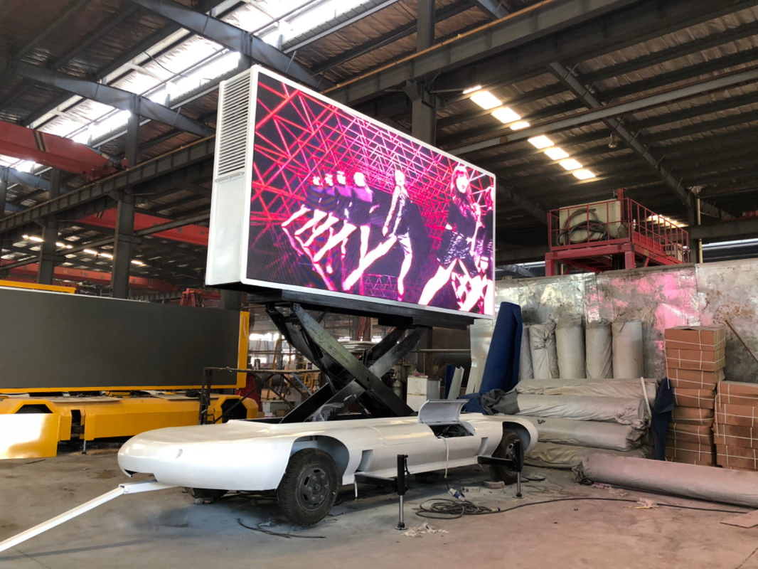 Buiten waterdicht mobiele vrachtwagen trailer Van led scherm P5 Led Video wandpaneel voor reclame muziek festival display