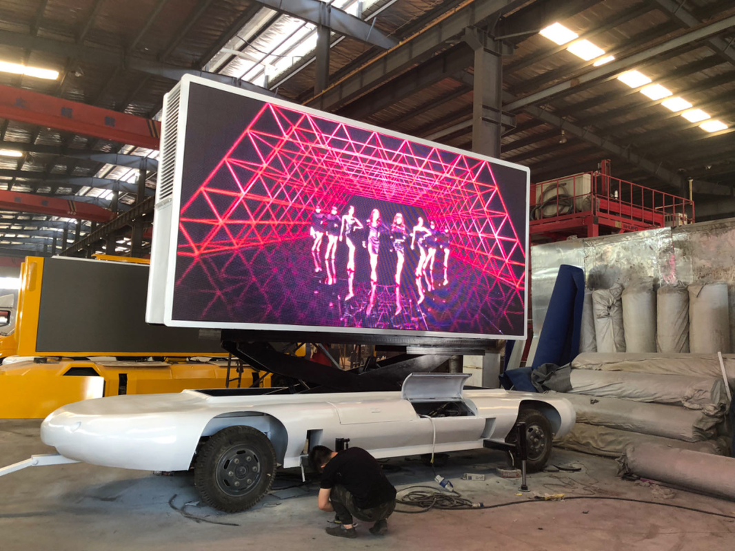 Buiten waterdicht mobiele vrachtwagen trailer Van led scherm P5 Led Video wandpaneel voor reclame muziek festival display
