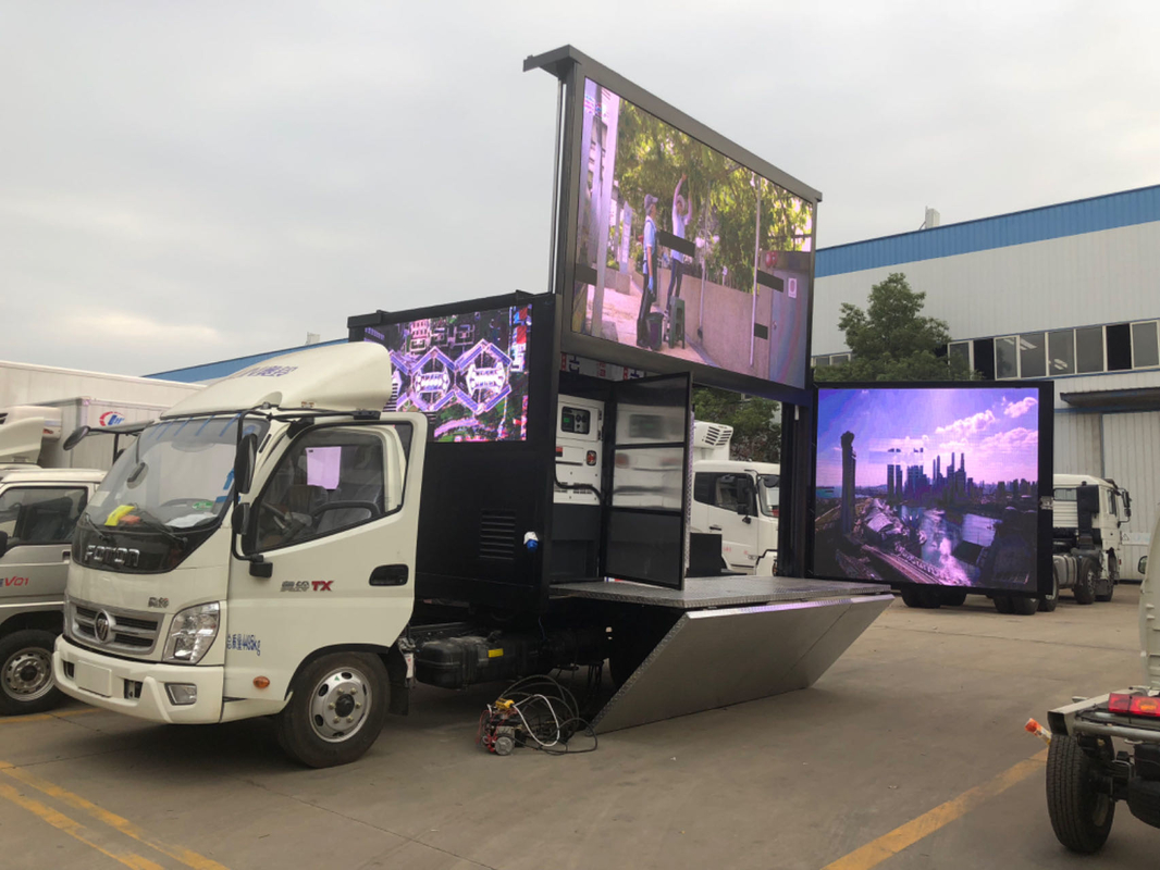 P3 P4 Outdoor waterdicht mobiel geleid video truck / trailer / van mobiele digitale reclame led billboard