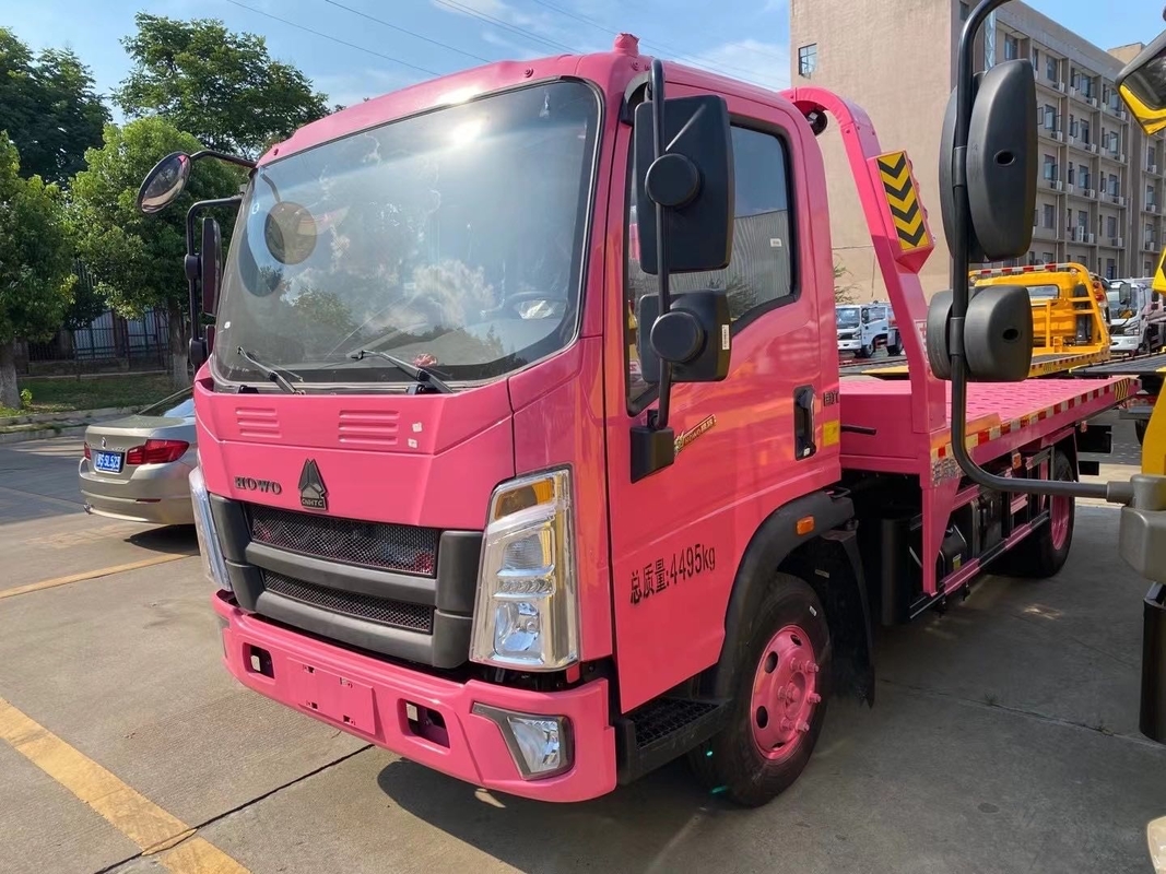 SINOTRUK HOWO 4x2 3-5 ton Flatbed Light Duty Wrecker Tow Truck Road Rescue Recovery Vehicle Te koop